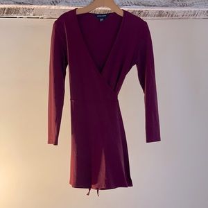 American Apparel Burgundy Wrap Dress